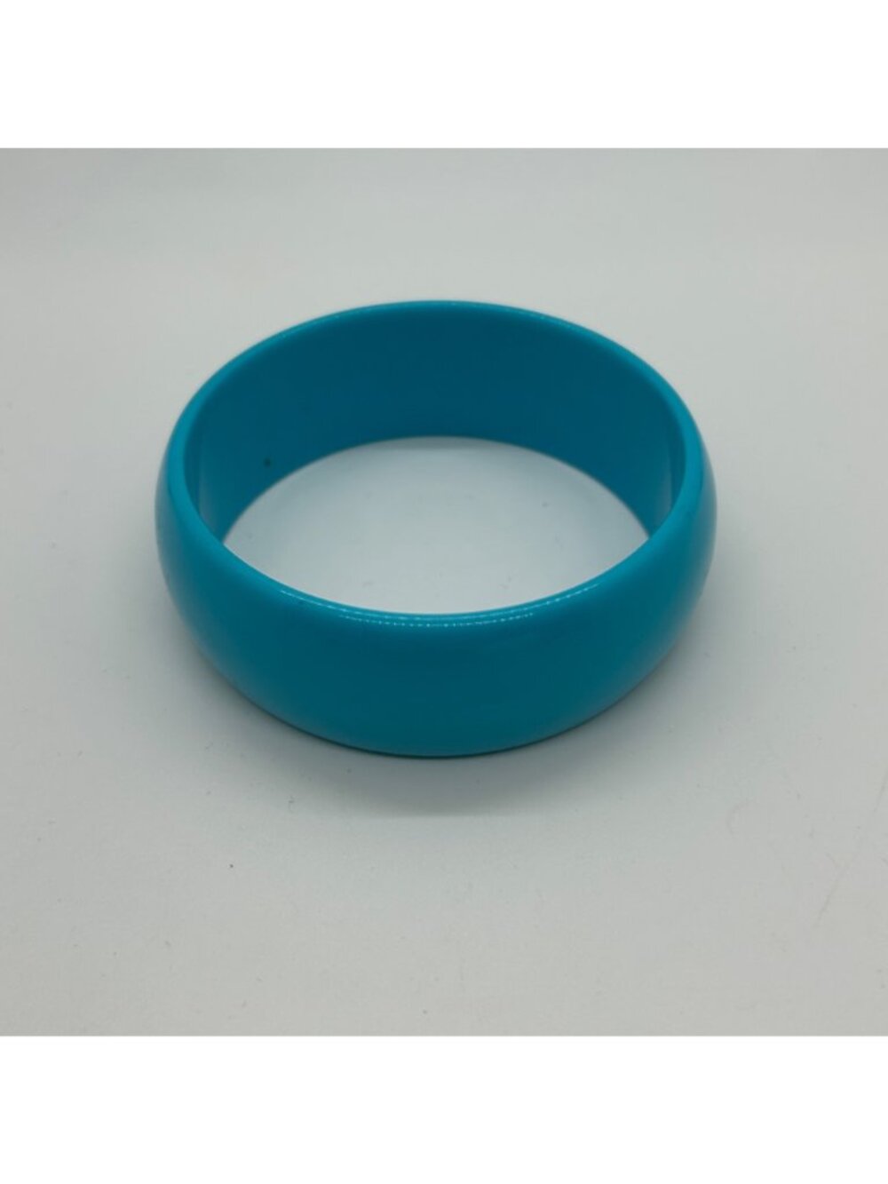 Vintage Turquoise Acrylic Set 2 Necklaces Bangle Bracelet Chunky Bead Statement - Picture 9 of 13